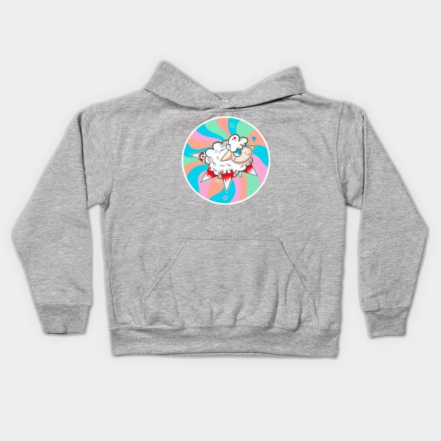 trippy drippy - Cute dark animal sheep Kids Hoodie by Cocobot